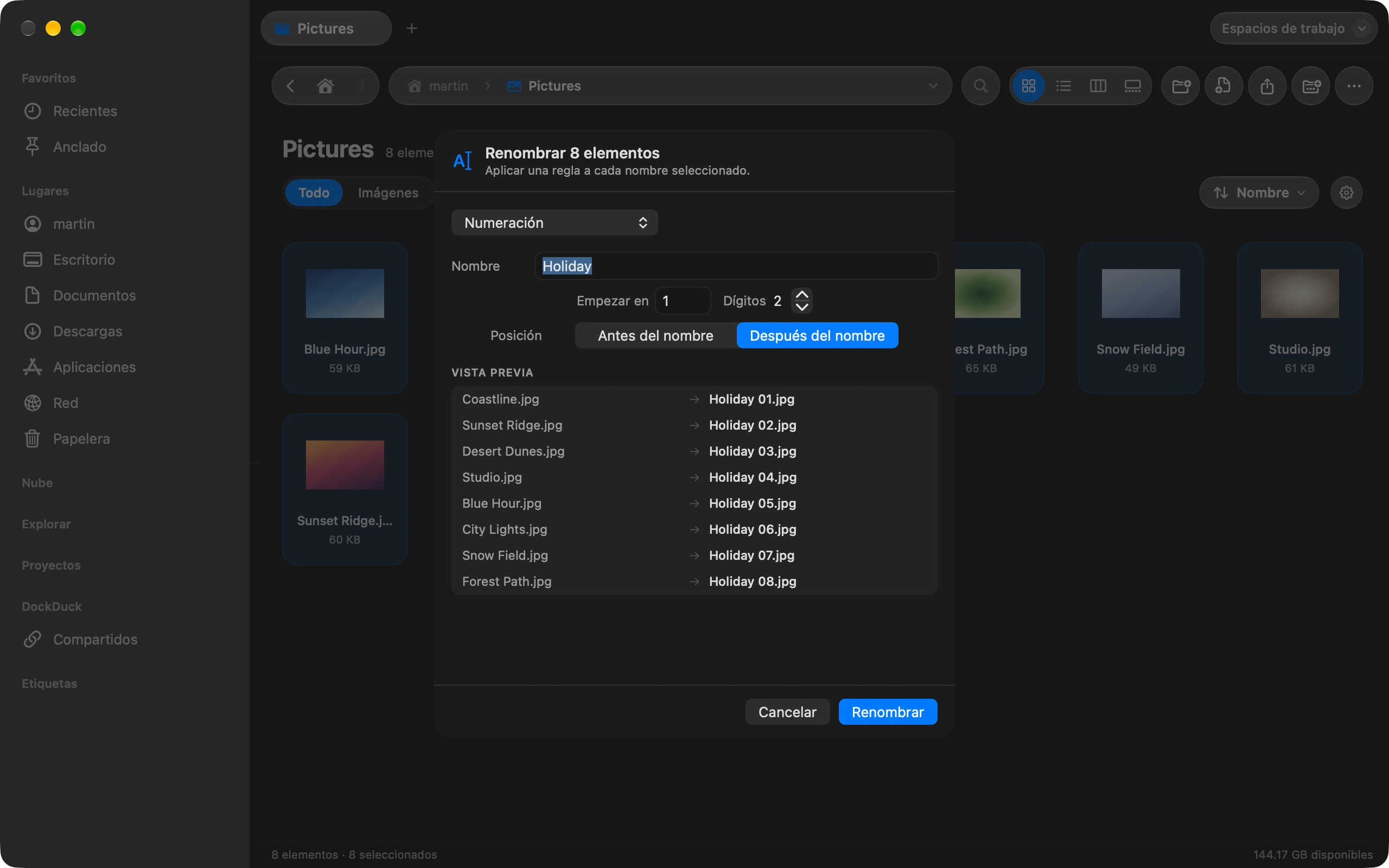Cómo renombrar muchos archivos a la vez