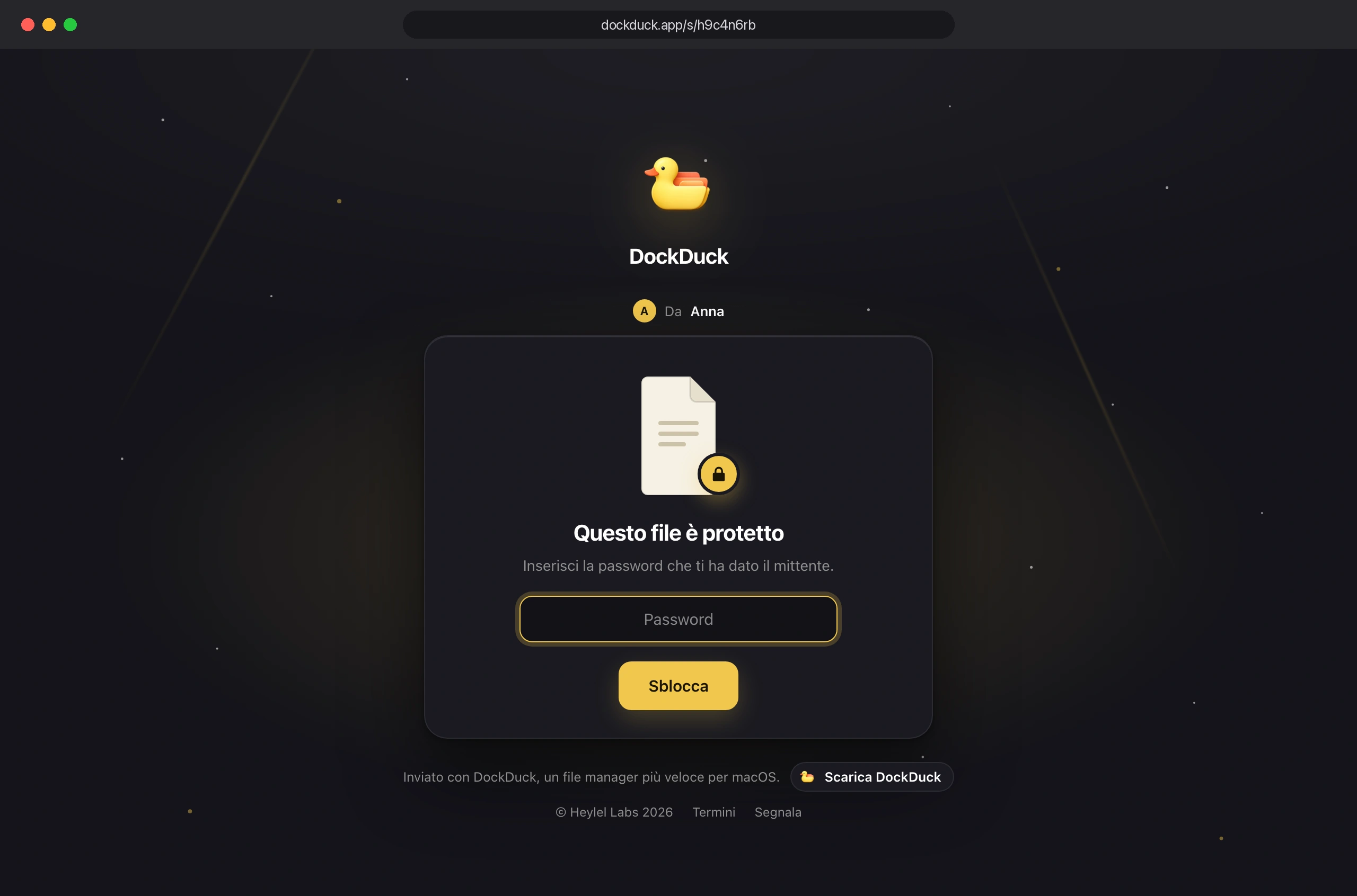 Invia il link